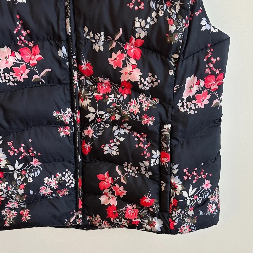 LOFT Floral Puffer Vest